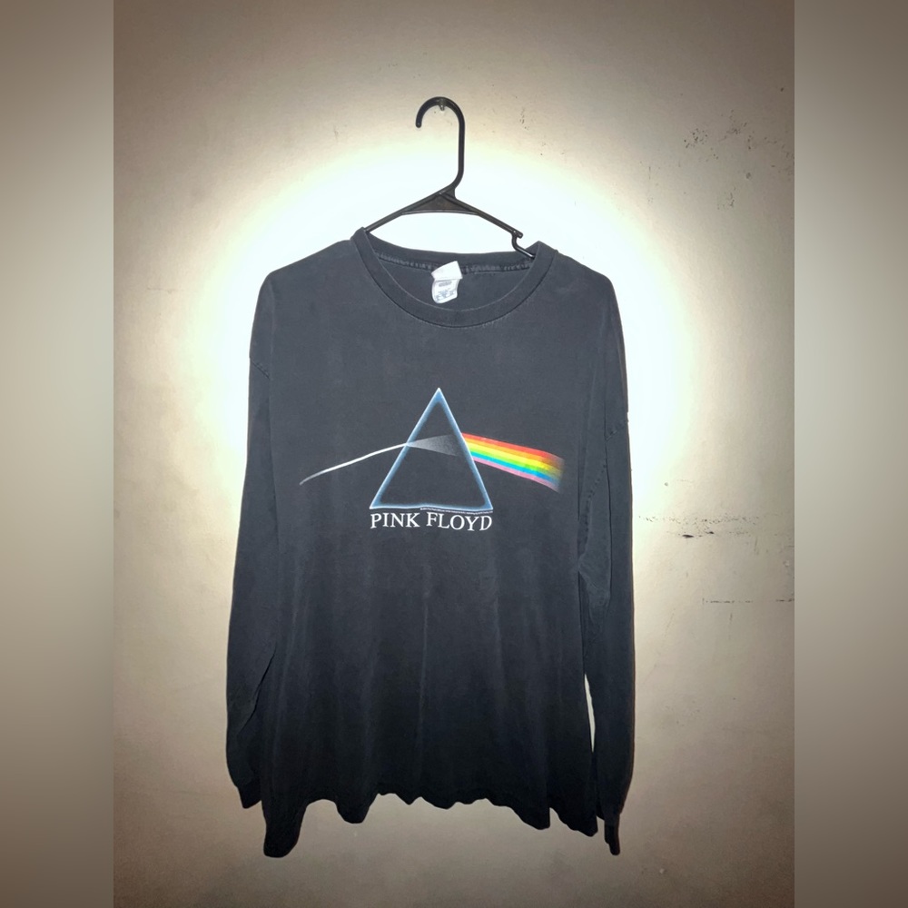 Vintage Pink Floyd T Shirt Dark Side of the Moon Long Sleeve 2004 Rock Band XL